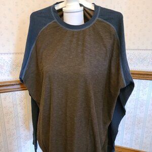 RED HEAD BRAND CO. BASEBALL LUX RAGLAN LONG SLEEVE CREW NECK 3XL BROWN/BLUE